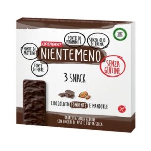 NIENTEMENO BARRETTE CIOCCOLATO FONDENTE E MANDORLE 3X33G
